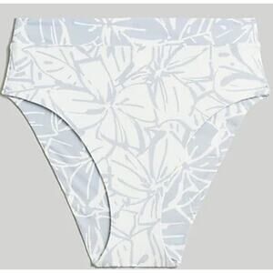 Madewell High Cut Reversible Cute Trendy Summer Bikini Bottoms US Women's L New